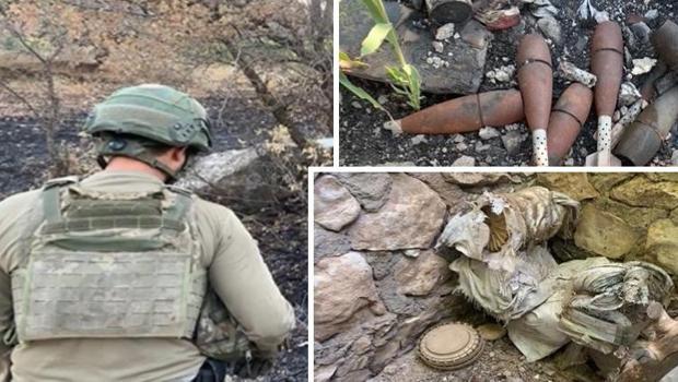 PKK'lılara ait silah ve yaşam malzemeleri ele geçirildi