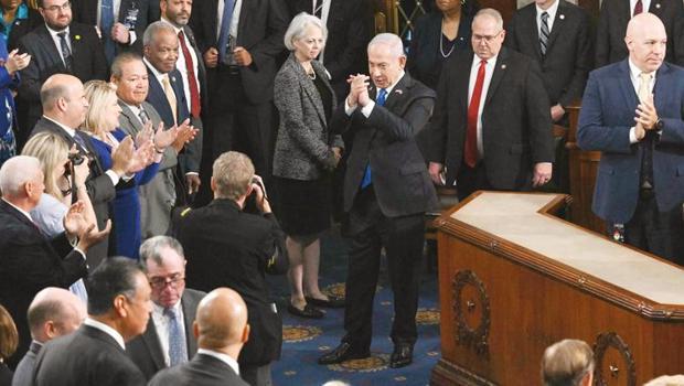 Katliamcı Netanyahu ayakta alkışlandı... ABD Kongresi’nde şov yaptı: 3 dakika 40 saniye alkışlandı