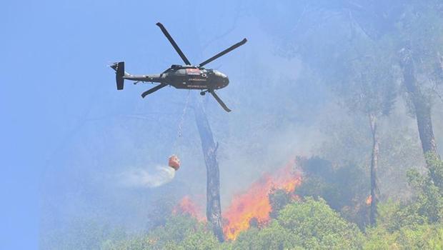 Hatay'daki orman yangınına müdahale ediliyor