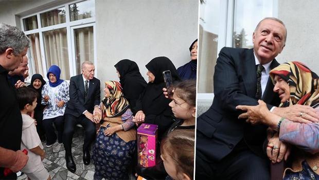 Cumhurbaşkanı Erdoğan'dan memleketi Rize'de komşu ziyareti: 