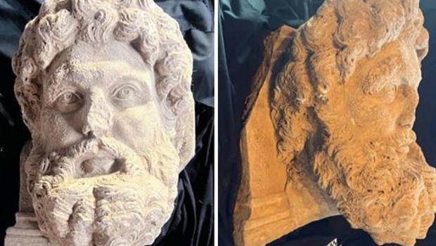 Bakan Ersoy açıkladı! Aphrodisias'ta benzersiz bir keşif: Kolosal Zeus Başı