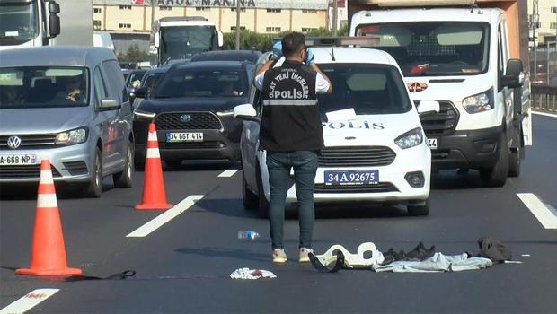 Ataşehir TEM'de kaza: Motosiklet sürücüsü hayatını kaybetti