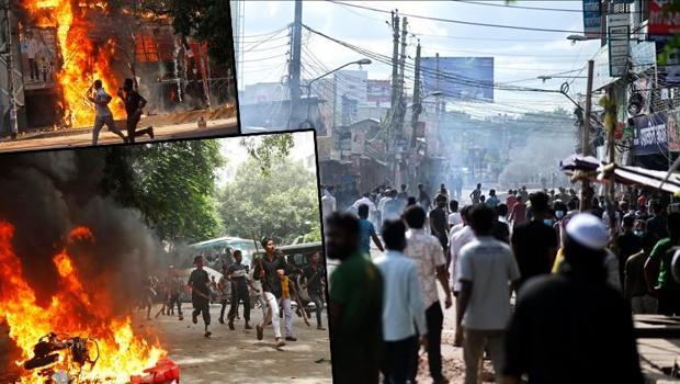 Bangladeş'te hükümet karşıtı protestolar sürüyor! Başbakan Hasina istifa etti, Hindistan'a kaçtı
