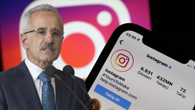 Bakan Uraloğlu'dan Instagram açıklaması: 21.30 itibari ile erişim engelini kaldıracağız