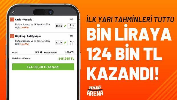 45 dakikada 124 bin TL kazandı! 2 maçlık iddaa kuponu...