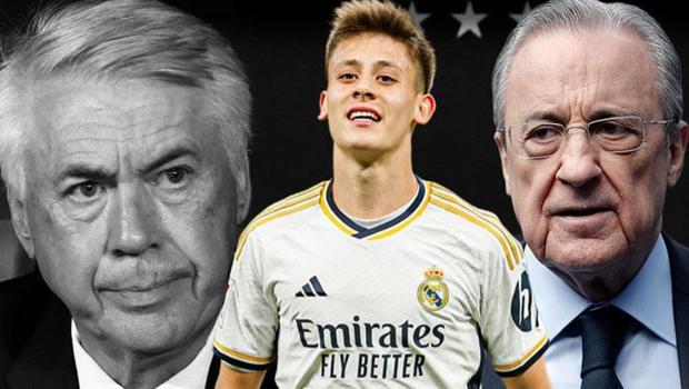 Real Madrid'de başkan Florentino Perez, Arda Güler için devreye girdi! Dönüş uçağında Carlo Ancelotti'yle görüştü: Valladolid maçında...