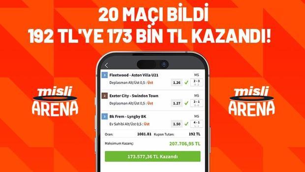 20 maçlık iddaa kuponu yaptı, 173 bin TL kazandı