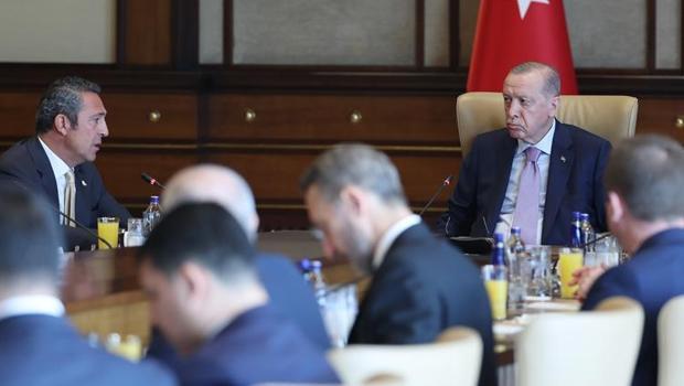 Cumhurbaşkanı Erdoğan, Fenerbahçe Başkanı Ali Koç'u makamında kabul etti