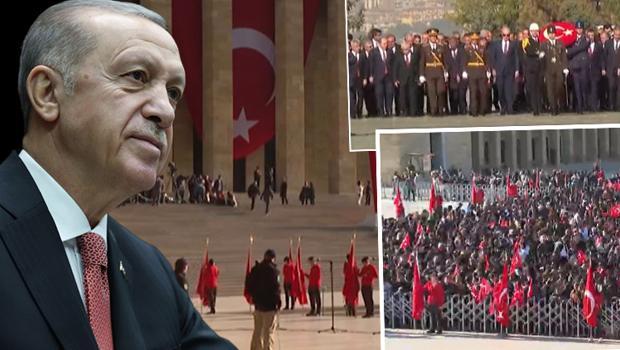 Cumhuriyetimiz 101 yaşında... Cumhurbaşkanı Erdoğan başkanlığındaki devlet erkanı Anıtkabir'de
