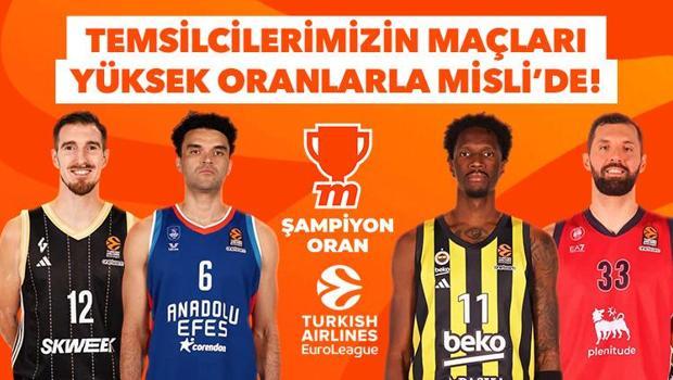 Fenerbahçe Beko ve Anadolu Efes zafer için sahada, yüksek oranlar Misli'de!