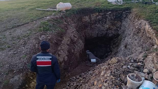 Samsun'da kaçak kazıya gözaltı