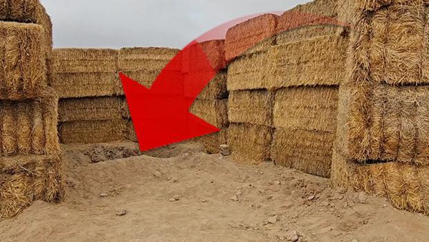 Saman balyaları ile kamufle etmiş... Şaşkına çeviren görüntü: Tam 36 metre uzunluğunda