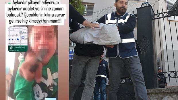 İzmir'de çocuklarının boğazına bıçak dayayan sanığa ilk duruşmada tahliye