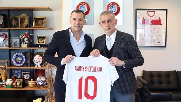 Andriy Shevchenko'dan TFF Başkanı İbrahim Hacıosmanoğlu'na ziyaret