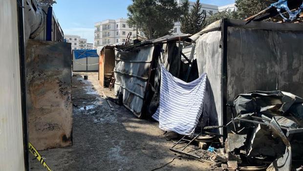 Hatay'da inşaat işçilerinin kaldığı konteynerde yangın: 1 ölü, 1 ağır yaralı