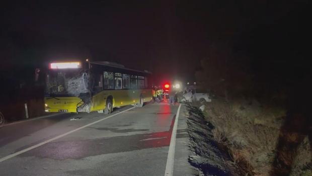 Sarıyer'de İETT otobüsü ile minibüs çarpıştı