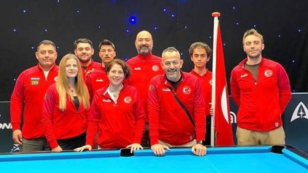 Milli kadın bilardocular, Danimarka'da altın madalya kazandı!