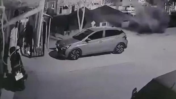 Aksaray’da su hattındaki patlama anı kamerada