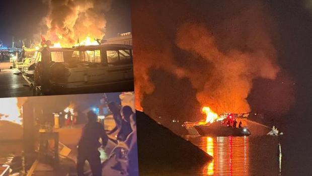 Son dakika haberi... Tuzla marinada tekne yangını