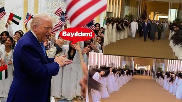 Trump için düzenlenen karşılama töreni dünya gündemine oturdu: BAE'li kadınlardan 'Al Ayyala' performansı