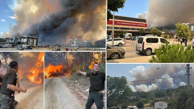 Son dakika... Çanakkale'de iki orman yangını! Tahliyeler başladı