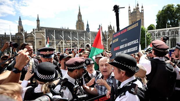 Londra'da Gazze gösterisine müdahale