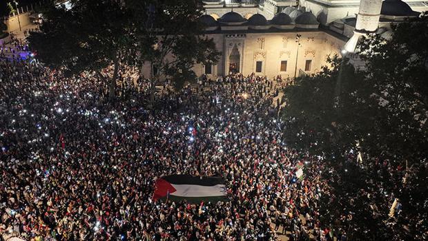 Son dakika... Beyazıt'tan Ayasofya'ya Gazze yürüyüşü