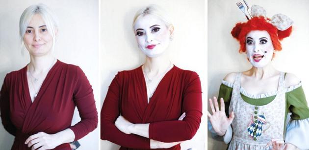 Ballerinas and singers sport flawless makeup and costumes onstage