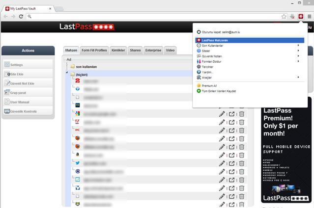 Parolalarınızı güvenle saklayın