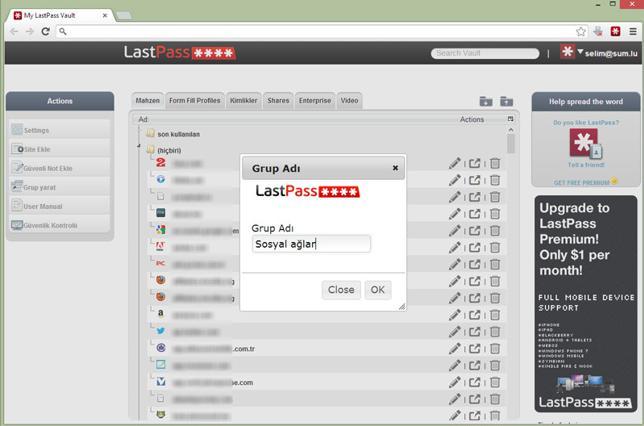 Parolalarınızı güvenle saklayın