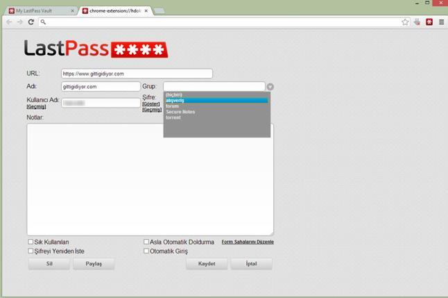 Parolalarınızı güvenle saklayın