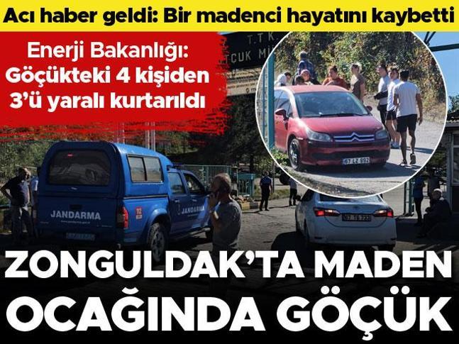 Zonguldak’ta maden ocağında göçük 1 işçiden acı haber