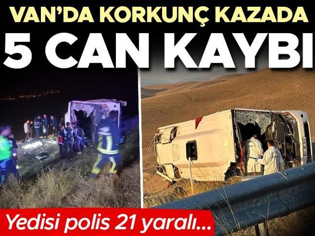 Vanda korkunç kaza 5 can kaybı, 21 yaralı