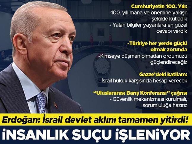 Son dakika: Cumhurbaşkanı Erdoğan: İsrail, insanlık suçu işliyor