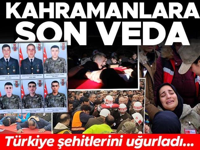 Türkiye, Pençe-Kilit Harekatı şehitlerini uğurladı... Kahramanlara en acı veda