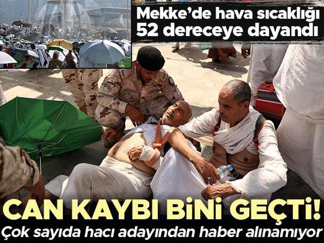 Mekkede sıcaklık 52 dereceye dayandı... 1000den fazla hacı adayı hayatını kaybetti