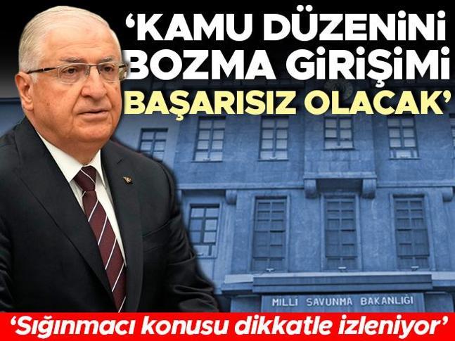 Milli Savunma Bakanı Güler: Kamu düzenini bozma girişimleri devletimizin birimleriyle başarısız kılınacaktır