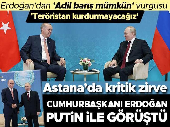 Astanada kritik zirve: Cumhurbaşkanı Erdoğan Putin ile bir araya geldi.