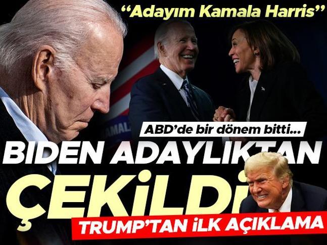 Son dakika… ABD Başkanı Biden, seçim yarışından çekildiğini duyurdu: Adayım Kamala Harris