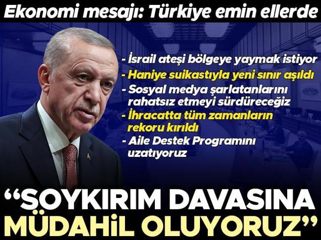 Son dakika: Cumhurbaşkanı Erdoğan: Soykırım davasına müdahil oluyoruz