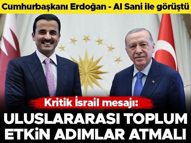 Cumhurbaşkanı Erdoğan, Katar Emiri Al Sani ile görüştü