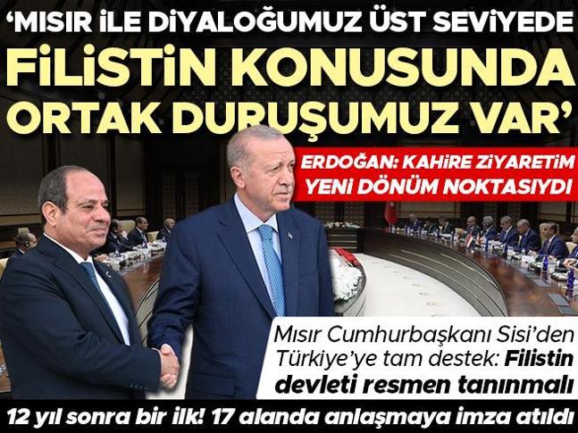 12 yıl sonra bir ilk Cumhurbaşkanı Erdoğan ve Mısır Cumhurbaşkanı Sisiden önemli mesajlar