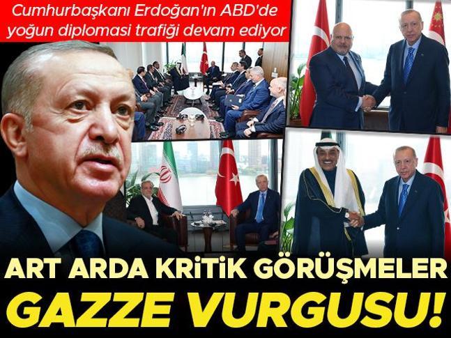 Son dakika... Cumhurbaşkanı Erdoğandan ABDde yoğun diplomasi trafiği: Art arda kritik görüşmeler