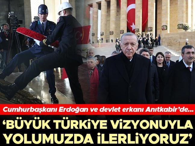 Atatürkü saygıyla anıyoruz... Cumhurbaşkanı Erdoğanın başkanlığındaki devlet erkanı Anıtkabirde