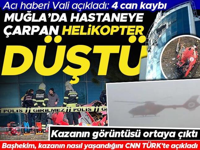 Son dakika Hastaneye çarpan helikopter düştü