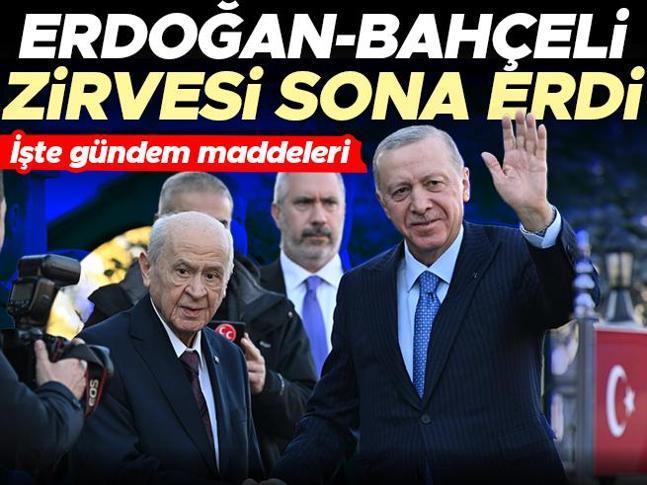 Cumhurbaşkanı Erdoğan ile MHP lideri Bahçeli bir araya geldi