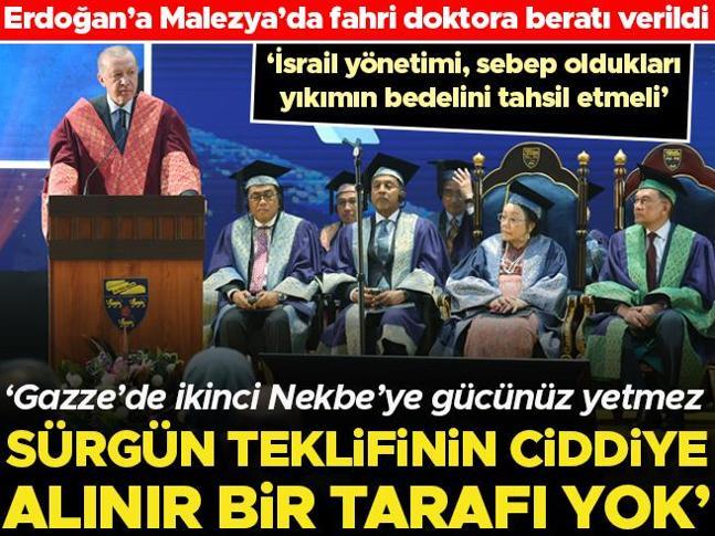 Cumhurbaşkanı Erdoğana Malezyada fahri doktora verildi