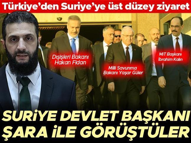 Son dakika... Dışişleri Bakanı Hakan Fidan, Bakan Güler ve Kalın Şamda: Suriye Devlet Başkanı Şara ile görüştüler