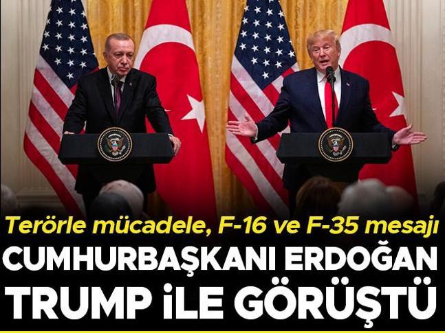 Son dakika... Cumhurbaşkanı Erdoğan ABD Başkanı Trump ile görüştü