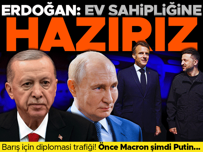 Cumhurbaşkanı Erdoğan, Putin ve Macron ile telefonda görüştü